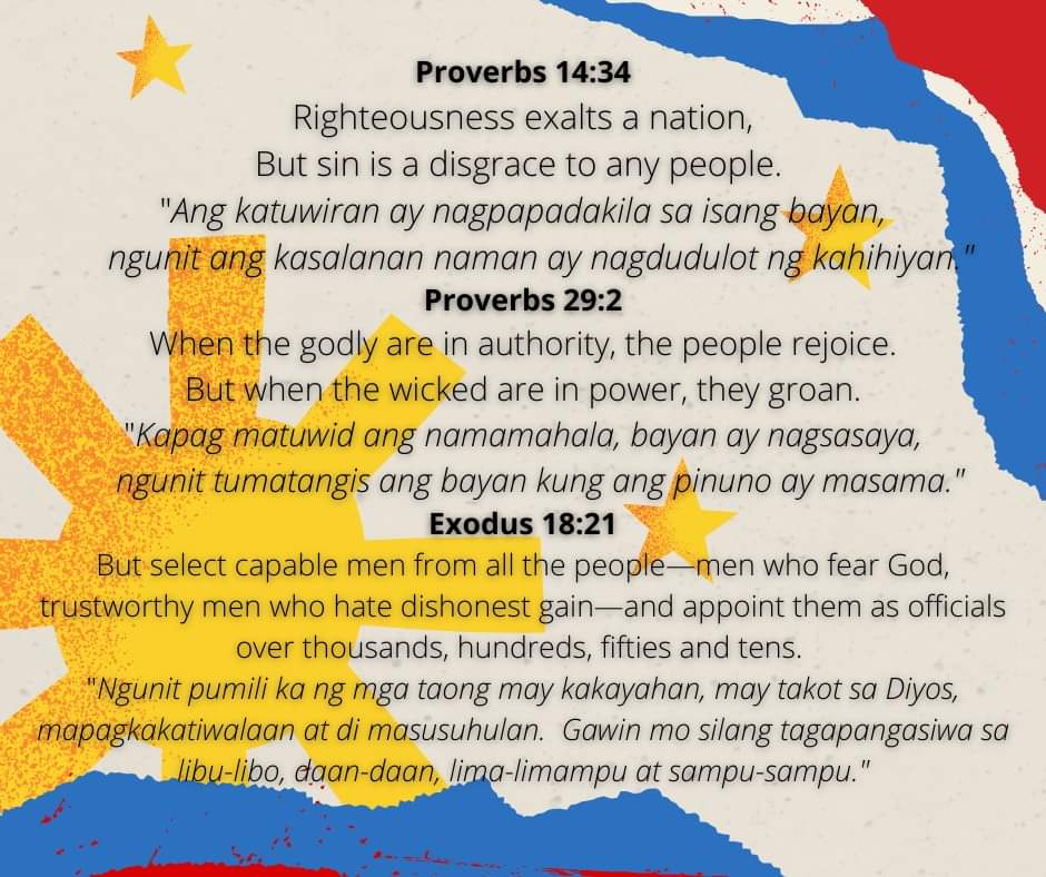 gcbaylon's tweet photo. Let's trust God's wisdom in choosing our candidates on May 9. We are called to partner w Him in making this nation better by the grace of God. 🇵🇭✝️ Lord Jesus have mercy on the Philippines! 🙏❤ https://t.co/p1ewPAZtBR