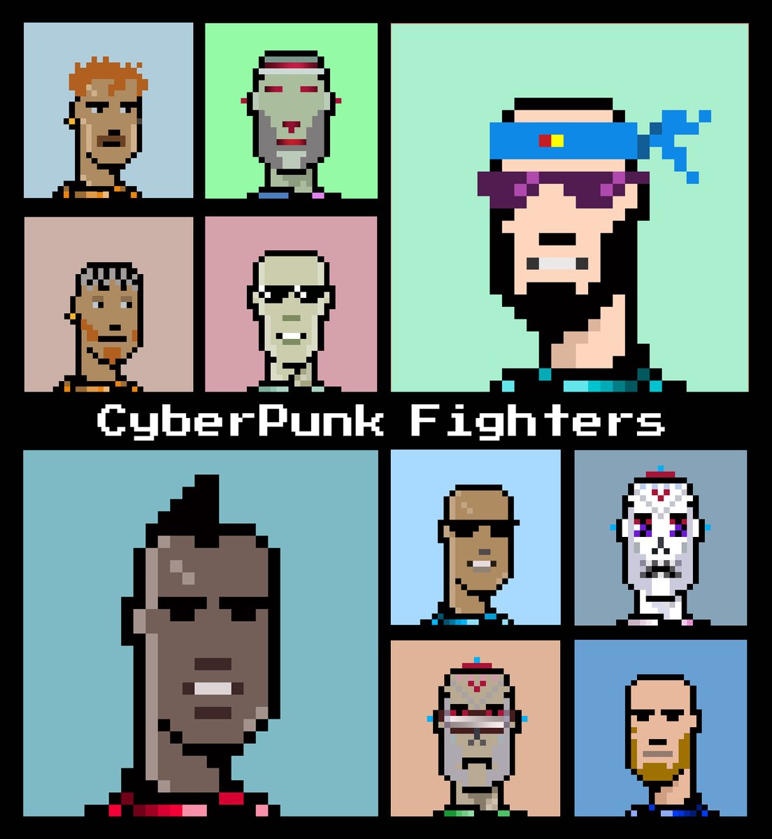 NftbuddyD's tweet photo. 👋CyberPunk Fighters is collection that contains 10 000 fighters. There are a few species: super heroes, humanoids, robots, amazons, other entities.🔥⚡️⚡️💥
#nft #nftart #nftartist #nftcollector #nftcommunity #nftcollectibles #nftdrop #nftbuye https://t.co/TfRJmXuob7