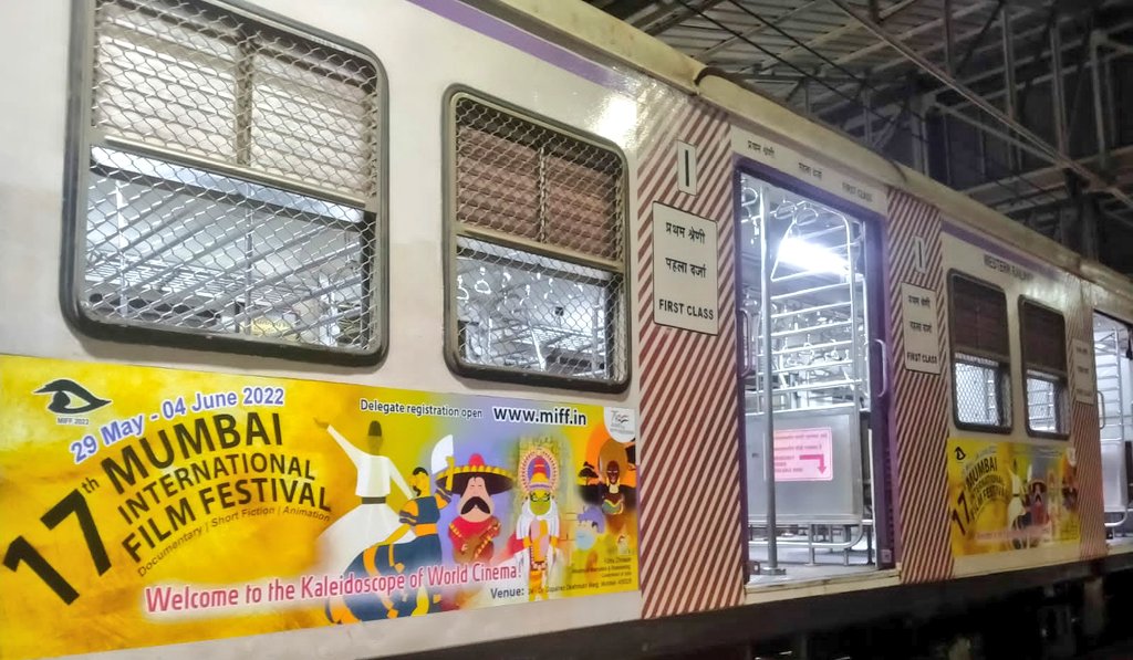 PIBMumbai's tweet photo. Here we go....🎞️Reels on Rails🚂
Presenting our #LoveForFilms, on your #MumbaiLocal
So that...
Films never sleep
You never sleep...that's right!
We want you to think, live, breathe & dream films & all the beauty they represent and celebrate.
Come & join the celebration... https://t.co/z90xobGWoL