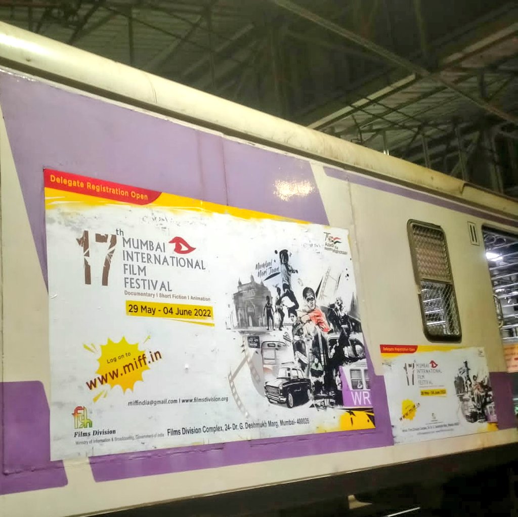 PIBMumbai's tweet photo. Here we go....🎞️Reels on Rails🚂
Presenting our #LoveForFilms, on your #MumbaiLocal
So that...
Films never sleep
You never sleep...that's right!
We want you to think, live, breathe & dream films & all the beauty they represent and celebrate.
Come & join the celebration... https://t.co/z90xobGWoL