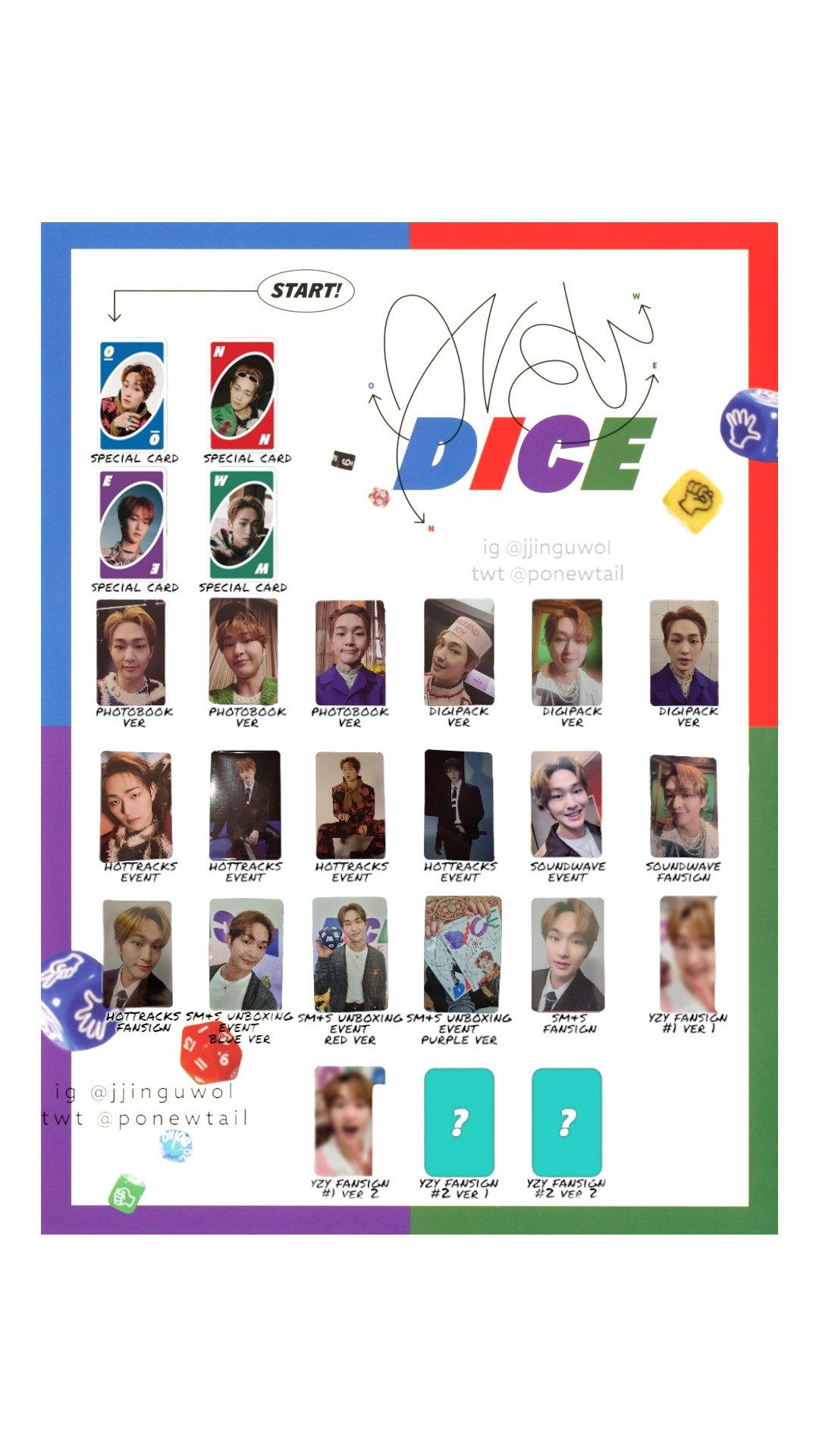 on Twitter: "updated the photocard template for onew dice #ONEW_DICE #