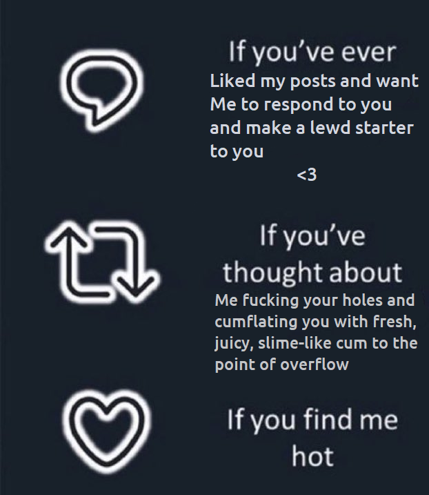 MystCrimson801's tweet photo. Writer: Be honest~ I know you want it~
#LewdRP #SmutRP #PlotRP #NoLimitsRP #ERP
#LimitlessRP #DetailedRP #AnimeRP https://t.co/7qK5CAnbY1