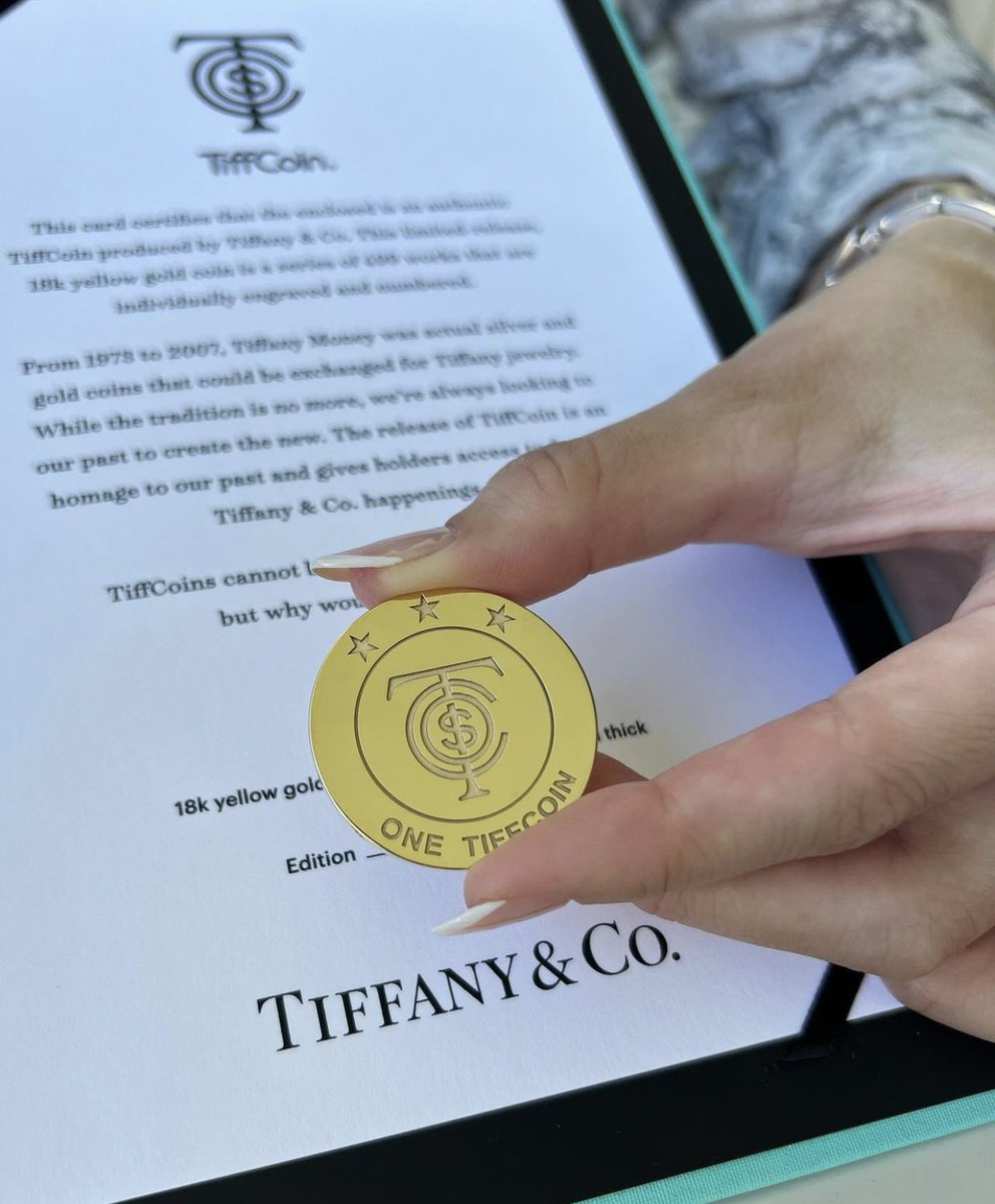 0xG30's tweet photo. Can’t believe @TiffanyAndCo #Tiffcoin is as real as it gets https://t.co/T3Wb7mvNAX