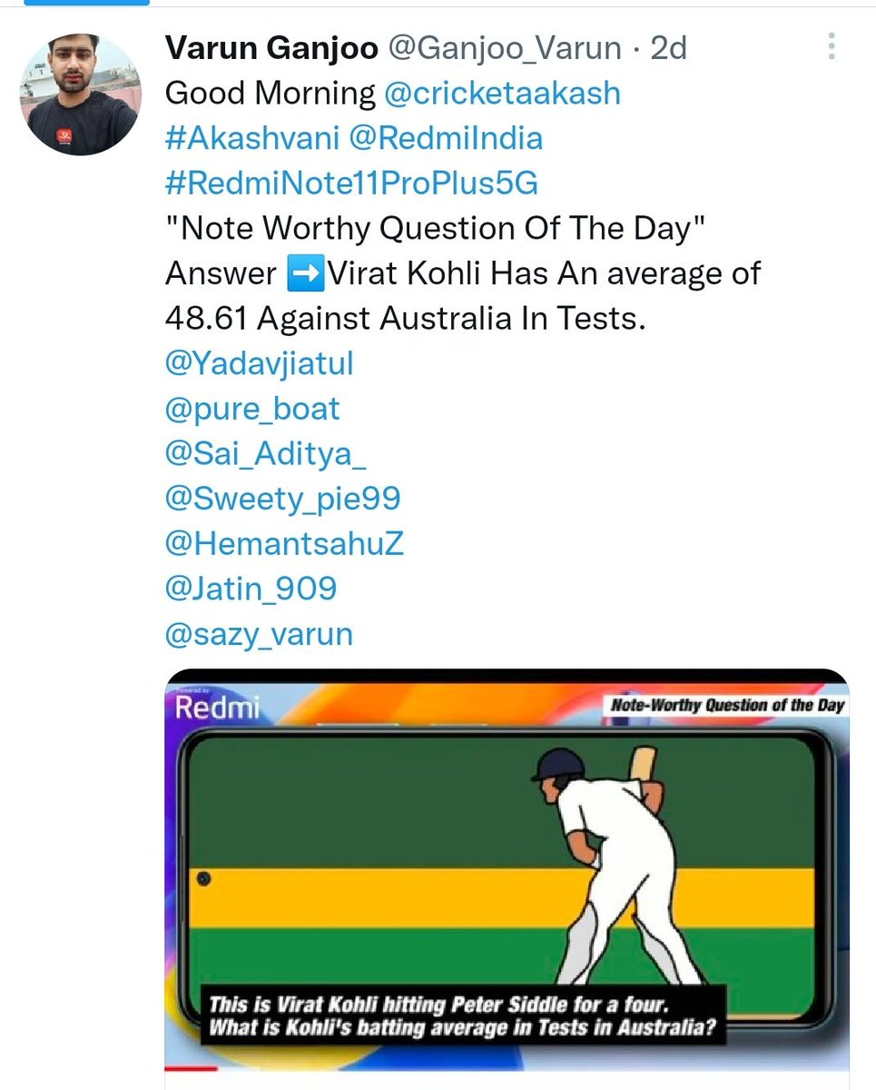 reddy18657519's tweet photo. I'm really sorry sir but you have chosen a wrong candidate as a winner today. These both answers were wrong. Please select those candidates only whos answers are correct and who are giving answers from day 1 please🙏 @cricketaakash #Aakashvani #RedmiNote11ProPlus5G @RedmiIndia https://t.co/0l243VC3YL