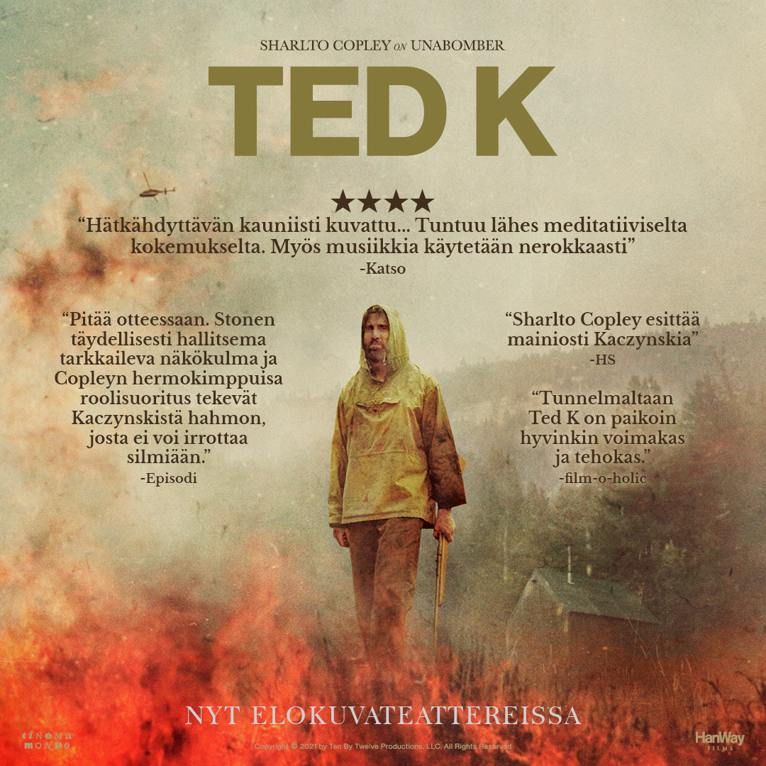 cinemamondo_fi's tweet image. TED K nyt elokuvateattereissa: nytleffaan.fi/elokuva/tedk/ #TedK #TheUnabomber