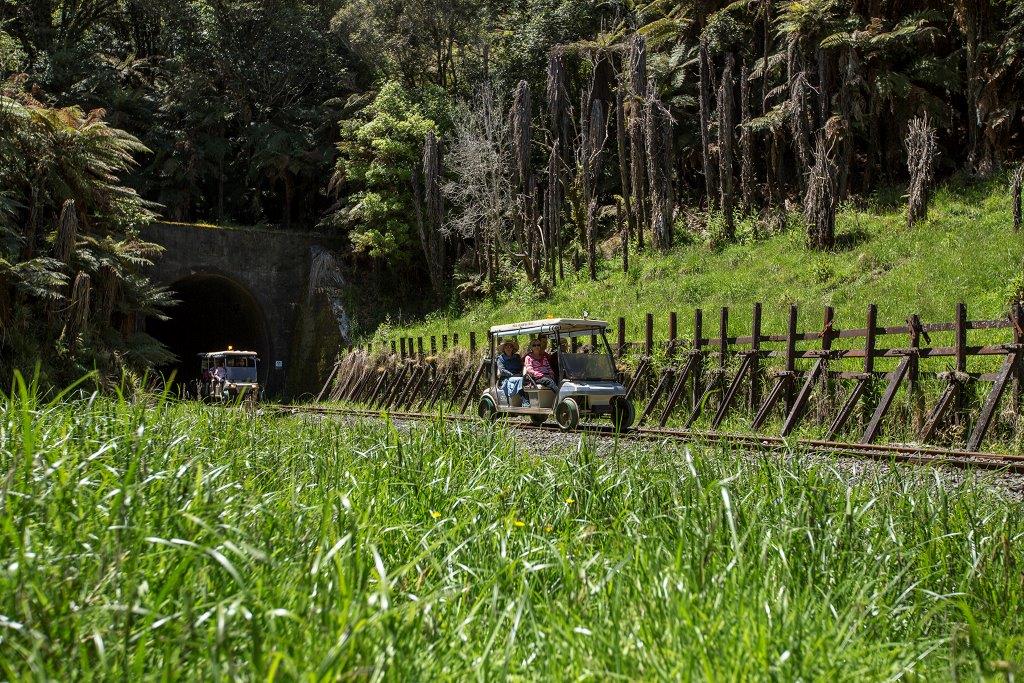 RussellEngland's tweet photo. @MarkTomasovic @boschbot There's a couple of places in New Zealand that have converted golf carts to use disused railways.

@FWAdventures is probably the longest at around 80km / 50 miles.

#forgottenworldadventures #forgottenworldhighway 

https://t.co/dG4jkCXyTK https://t.co/HTck2KK5wk