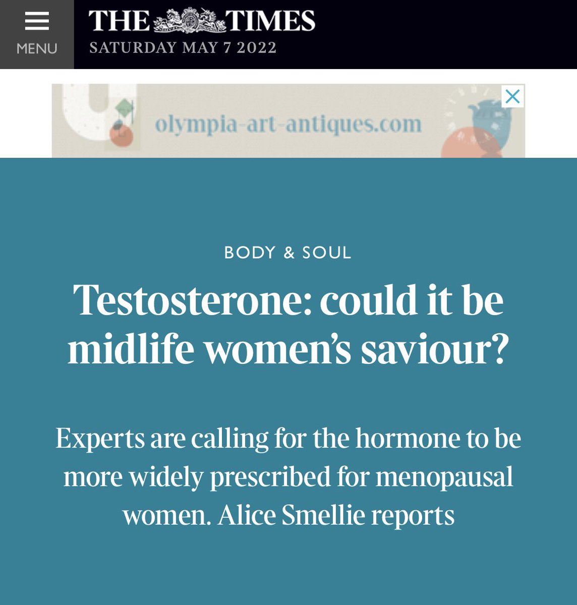 Testosterone should be licensed for women and more research about its benefits needs to be undertaken thetimes.co.uk/article/ae43b7…