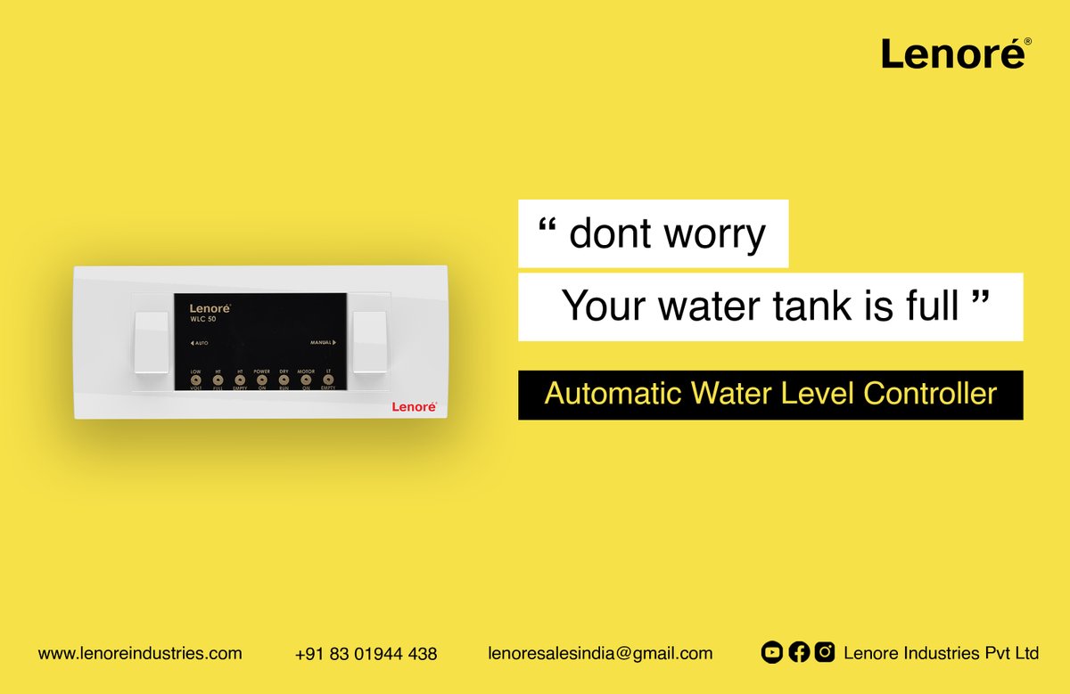 LenoreIndustri1's tweet image. One of the most vital hazards that many countries face is water scarcity. When many countries suffer from water scarcity, we often see unnecessary wastage of water in our homes due to overflow in overhead tanks. 
#bestautomaticwaterlevelcontroller #automaticwaterlevelcontroller
