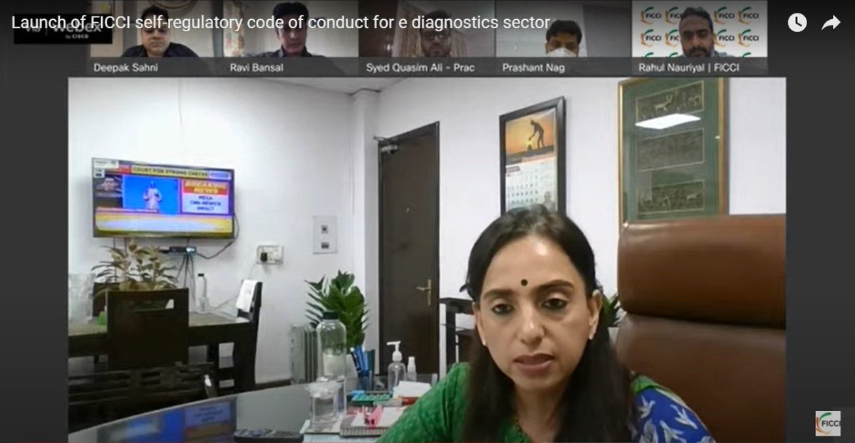 ficci_india's tweet photo. She further asked the industry to suggest specific industry issues faced in terms of compliance and shared that the ministry will be happy to take in the inputs in this regard. #HealthTech 
 #DigitalHealth https://t.co/ICXVWg0w3T