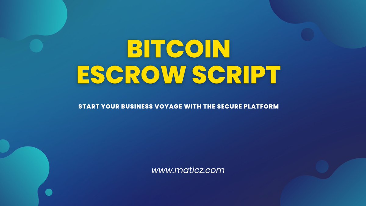 Milagros3Alina's tweet image. Security is the prior concern in crypto. Launching an exchange with powerful security systems is welcomed by the crypto industry. Kickstart your crypto business with the #bitcoinescrowscript. 
Read More >> bit.ly/3LXpJFg
 #us #uk #cryptobusiness #startupideas #turkey