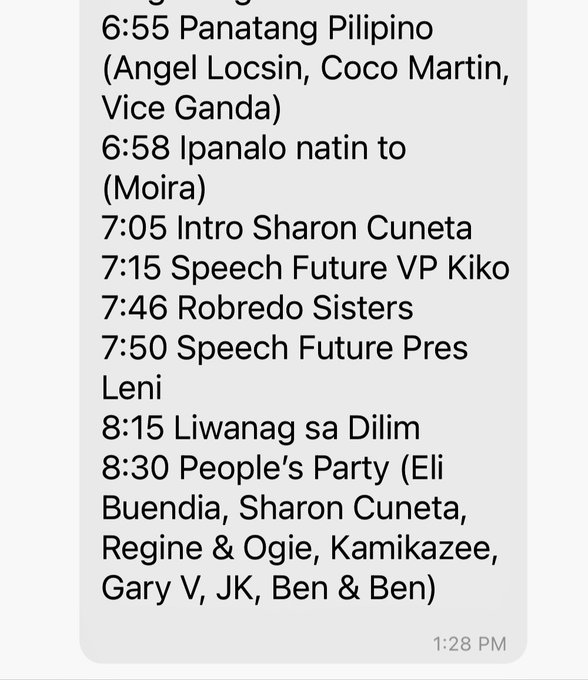 mlq3's tweet photo. Posted by .@joeytrenas77 the Miting de Avance program #LetLeniKikoLead2022 https://t.co/WURlbJvTxV