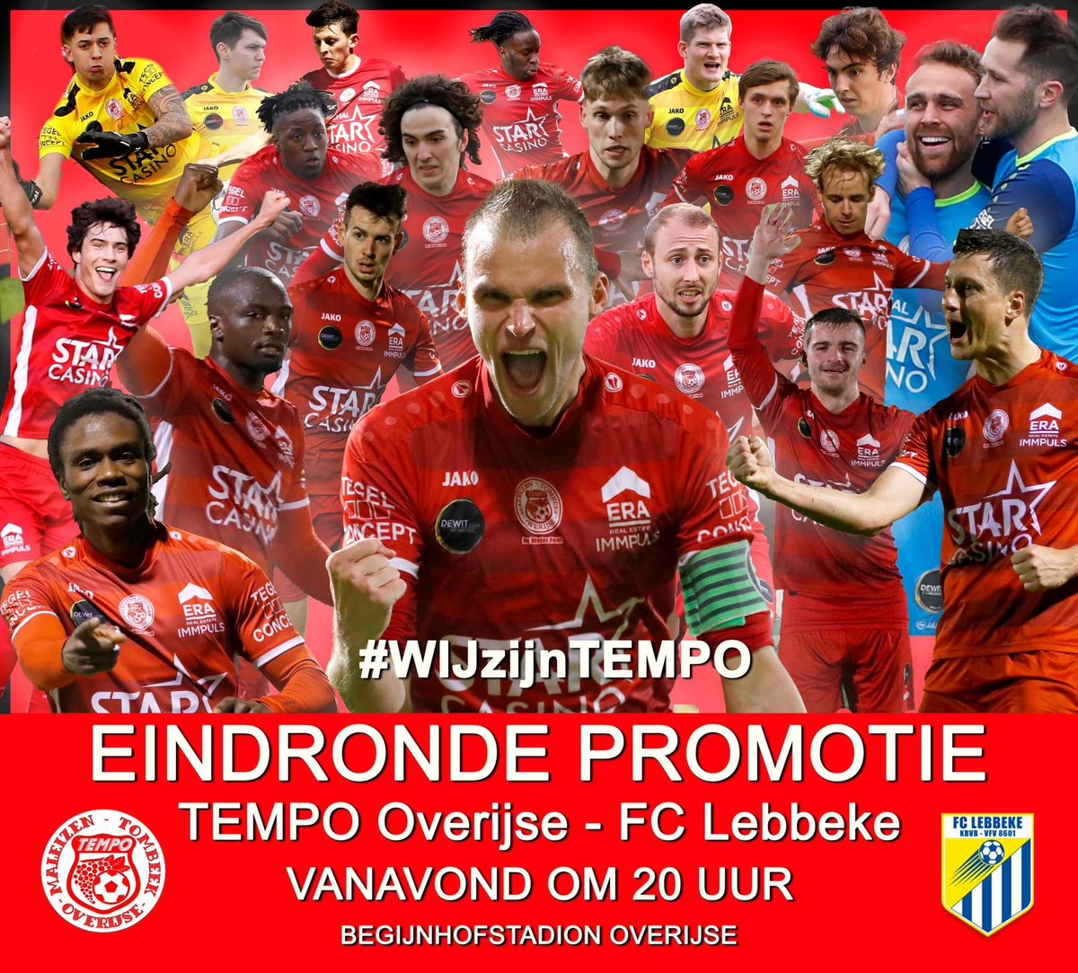 tempooverijse's tweet photo. D-day! Het alles of niets vandaag!
Kom onze ploeg aanmoedigen in hun strijd om promotie.
#WIJzijnTEMPO https://t.co/4MFcpSh0ai