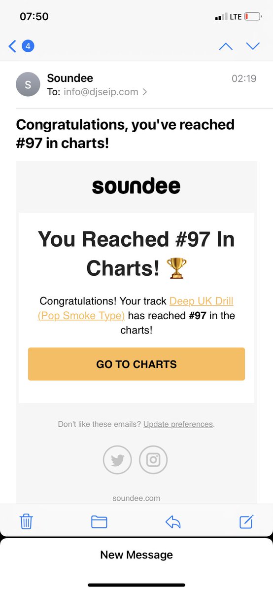 djseip's tweet image. Woke up and my beat is charting on @Soundeecom 👀😍
#GoingToMars🚀

Check Beats here: djseip.com/beats