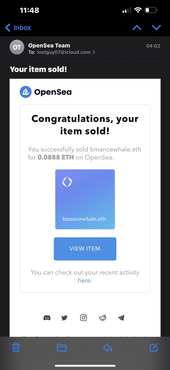 Domainmalleth's tweet photo. This is the thing which makes my Morning good.
Thanku so much @0xLiquidOxygen for this and Wishes you All the best for future.
#Myfirstsale
#ens #ensdomains @100kClubENS @ENSMarketplace @ens_vision @gweiman_eth @BloomCapital_ @zerozerocoins https://t.co/8F4xuPmWc7