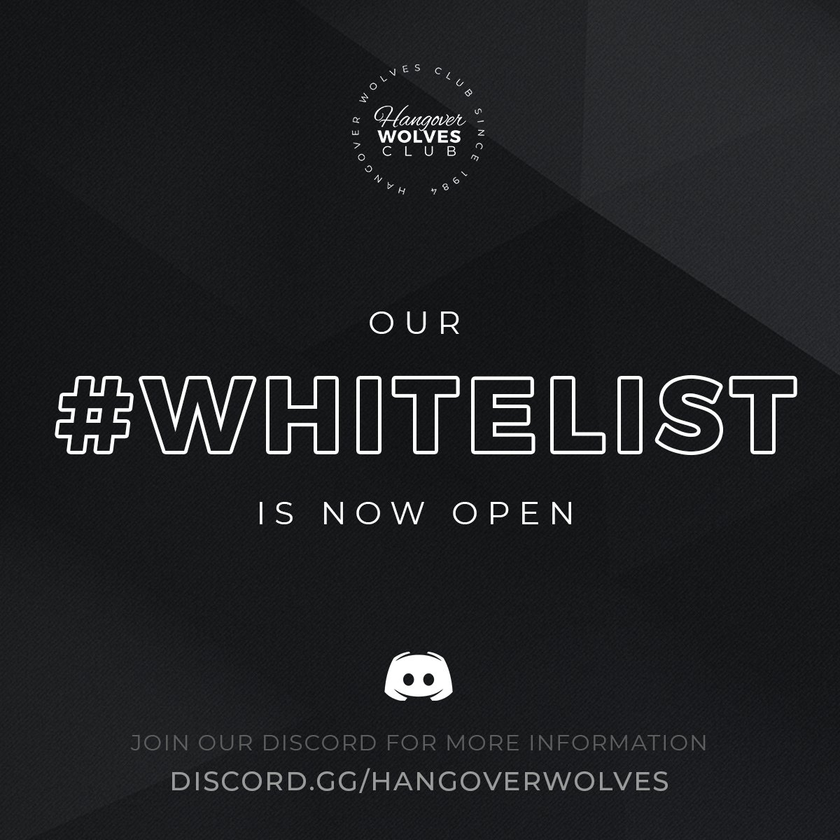 📝 Our #whitelist is now open.

❤️ Join us @ Discord.gg/hangoverwolves to find out how to get whitelisted and more about our upcoming NFT Drop - You don't want to miss this.🐺

#NFTCommunity #NFT #nftcollector  #blockchain #Ethereum #NFTdrops #NFTshill #NFTs
