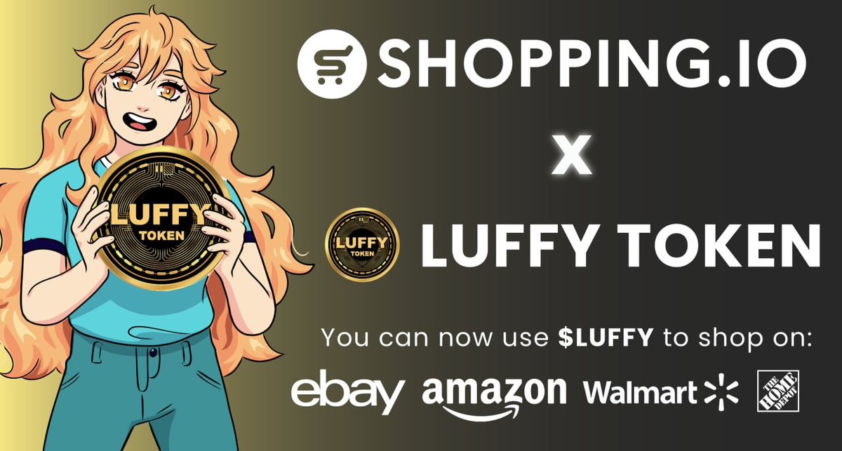 Shopping.io integrated Luffy! 
$LUFFY holders will enjoy a 2% discount and up to a 12% discount for $G/SPI holders on each order!
Give a warm welcome to the Luffy Community! 🎉

#shopwithcrypto #shoppingio #Crypto 
<a href="/luffyinutoken/">Luffy Token Official</a>