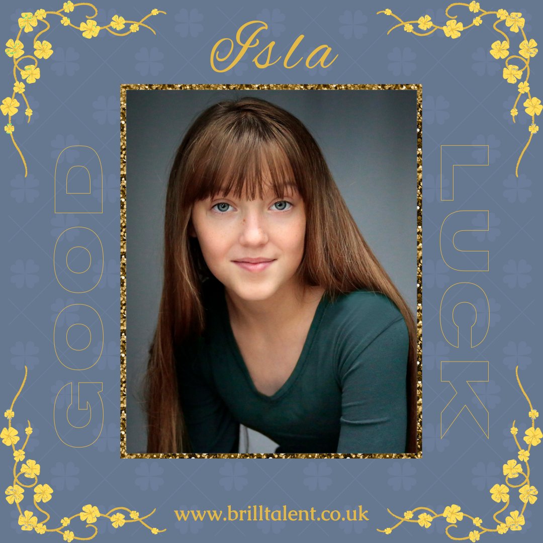 BrillTalent's tweet photo. Good luck to ISLA who has another recall audition in London today. 🤞🏻🍀🤞🏻🍀
.
#audition #liveaudition #brilltalentagency @hi_it_is_isla https://t.co/a9YPZP9ALN