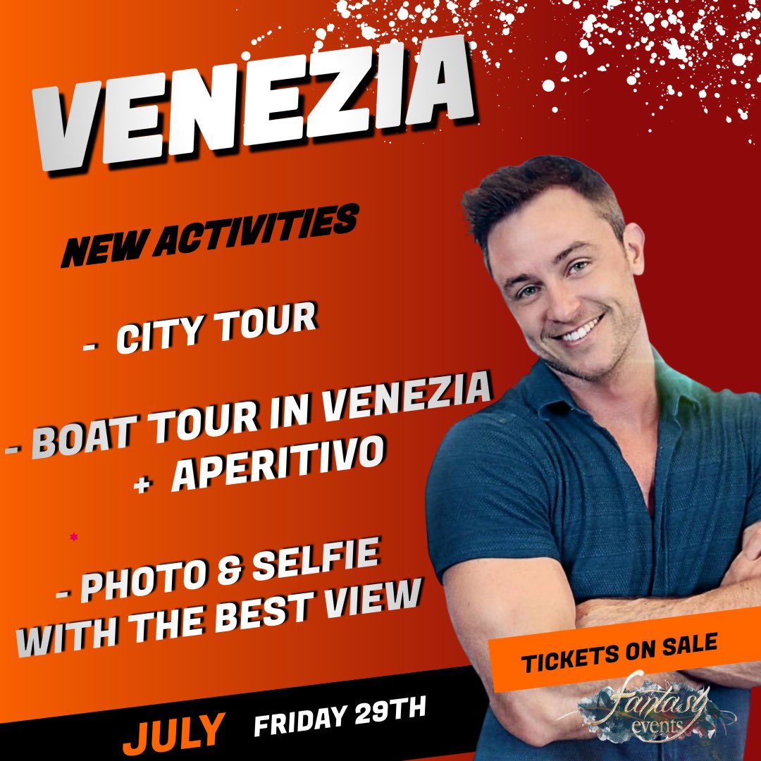 Special Boat Tour  in the beautiful canal of Venezia 🚤+ Aperitivo  🥂( in the private  boat at the sunset time 🌅)  JUST 4 tickets!!!

Will you be 1 of 4 luckiest ones ??

We also have a city tour of Venezia🎭 + Ice Cream 🍦

#estateitaliana #summer #ryankelley #teenwolf