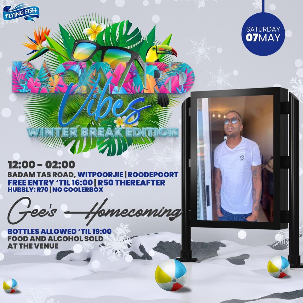 BackyardVibes1's tweet photo. game day 🤾

we're day drinking e'Amazon 
🌴🍻

📍8 Adam Tas rd
🎟️ free till 4pm R50 thereafter
🍾 R100 bottle corkage till 7pm

today is about good vibes only, AYIKHALE !! https://t.co/OL1W5Z95Aa
