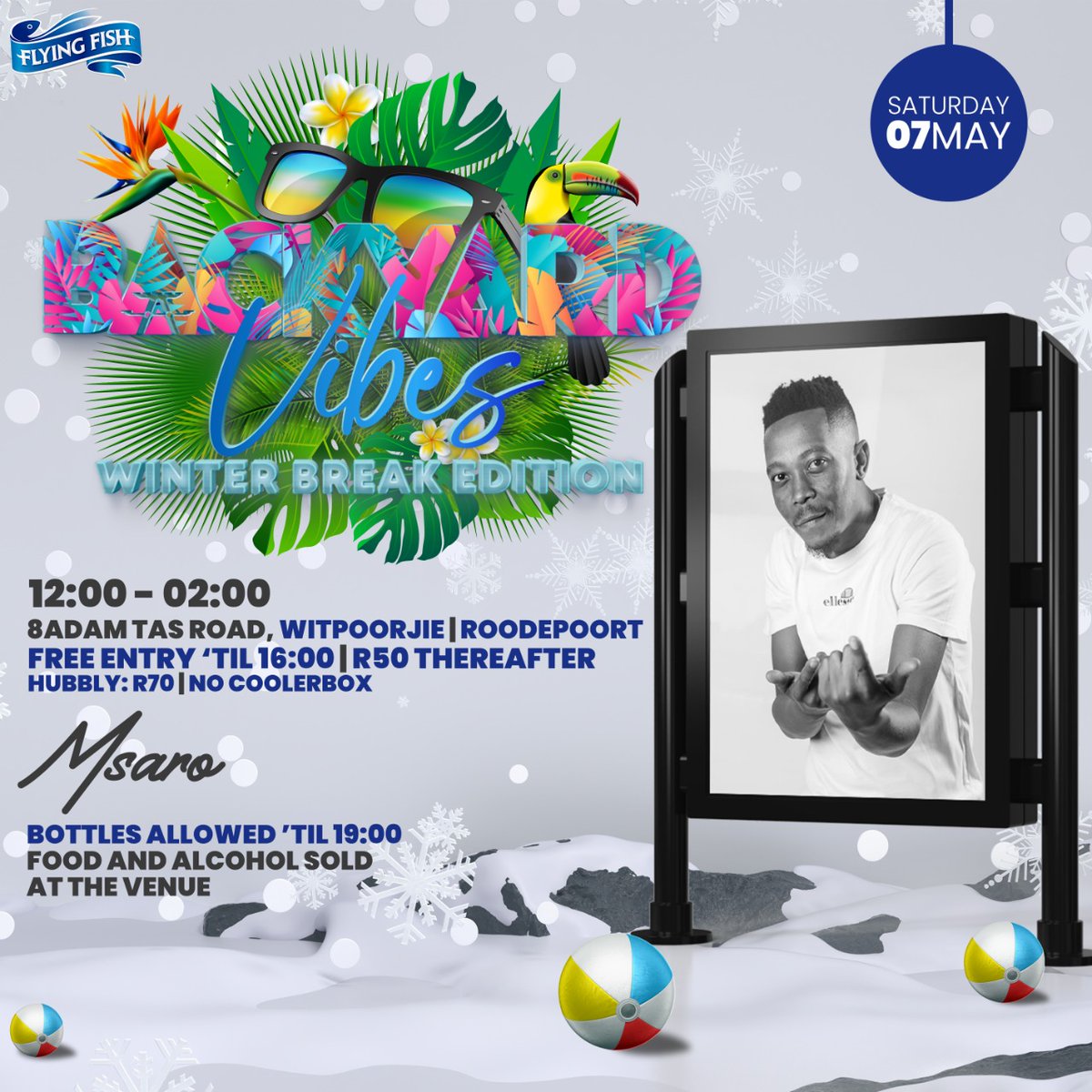BackyardVibes1's tweet photo. game day 🤾

we're day drinking e'Amazon 
🌴🍻

📍8 Adam Tas rd
🎟️ free till 4pm R50 thereafter
🍾 R100 bottle corkage till 7pm

today is about good vibes only, AYIKHALE !! https://t.co/OL1W5Z95Aa