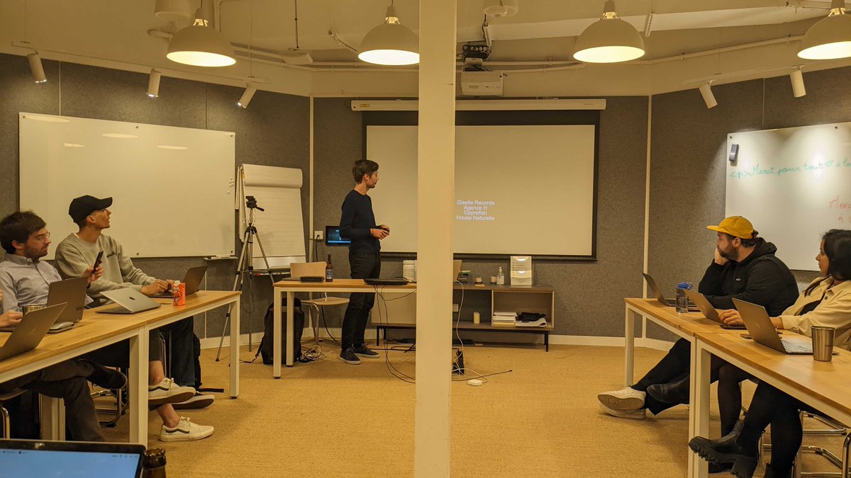 SimonFevry's tweet photo. Some of you know I'm a music producer, as @Opprefish  🎹

Can't believe I taught my @getqonto colleagues about electronic music production, distribution, and marketing strategy!

Hopefully it will inspire some get started 💜

Opprefish on Spotify: https://t.co/CvbXQCIpmV https://t.co/ZNh0gnb4iM