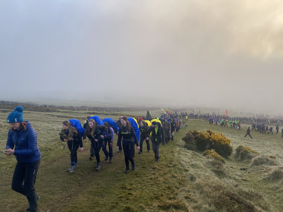 Excitement levels are high. Ten Tors start line is busy! #tentors #claverham