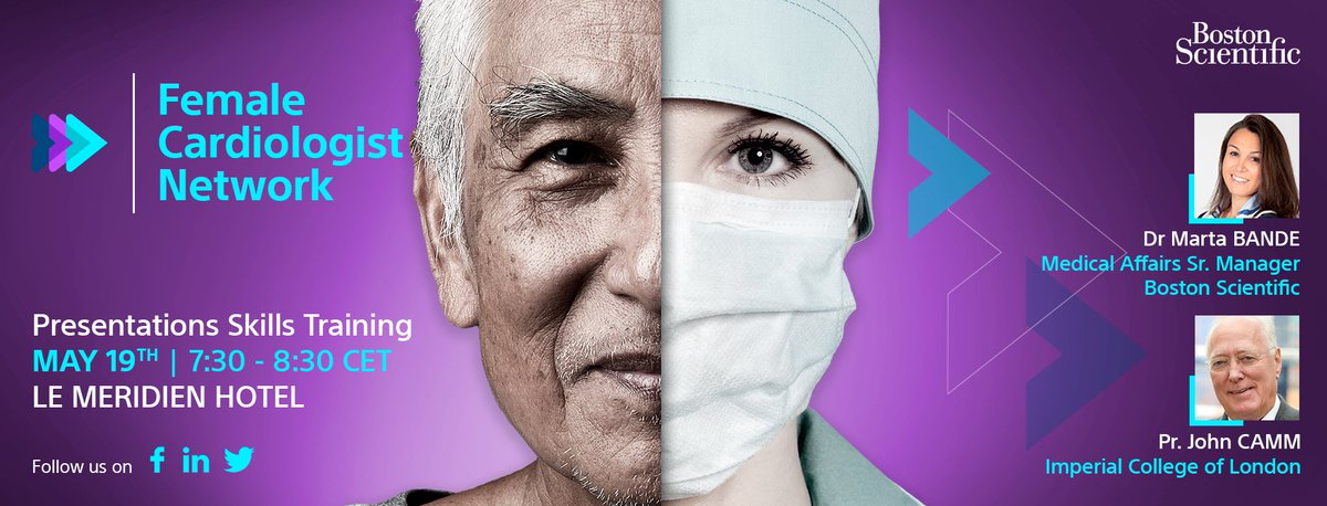 BSC_EU_Heart's tweet photo. #WomeninCardiology: Join us @ #EuroPCR for a special session on Empowering Women in IC through Presentation Skills led by @johncamm &amp; @DrMartaBande. Thurs 19 May 7.30am, Le Meridien.  Limited seats, reserve your place now: femalecardionetwork@bsci.com #FemaleCardiologistNetwork https://t.co/4d4gRR5Qi8