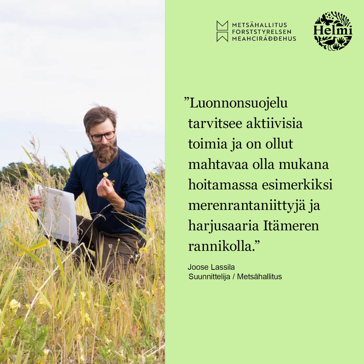 Metsahallitus's tweet photo. 🌿 Hyvää Helmin nimipäivää!
Olemme tiiviisti mukana toteuttamassa Helmi-elinympäristöohjelman asettamia tavoitteita, joita saavutetaan sekä suojelualueilla että monikäyttömetsissä. Jaa millä tavalla? Tsekkaa kortit 👇
#HelmiOhjelma #MaillaJaVesillä #Metsähallitus https://t.co/K1tUtsLe9n