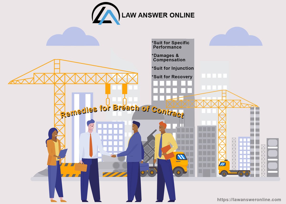 lawansweronline's tweet photo. Remedies for Breach of Contract
·Suit for Specific Performance
·Damages& Compensation
·Suit for Injunction
·Suit for Recovery
For More Information:
https://t.co/csURlwilxR
#property #realestate #JobContract #propertyinvestment #propertyforsale #homebuilder https://t.co/JpnrEEu0J5