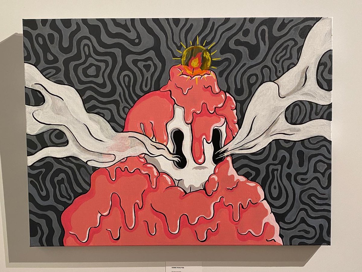 blob_friend's tweet photo. Some of Blob boy’s original paintings and prints still available at the event. I’ll be here til tomorrow night. See you at @MangoArtFest #mangoartfest #blobboy https://t.co/J2bfF16lCm