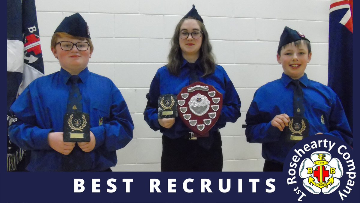 RoseheartyBB's tweet photo. Well done to Boys and Girls who won awards at our recent Company Section parents night. All thoroughly deserved! #LearnDiscoverGrow #BoysBrigade https://t.co/Yy4fk41hHZ