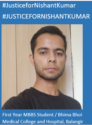 ravinders21's tweet photo. #JusticeForNishantKumar
# ନିଶାନ୍ତ କୁମାରଙ୍କ ପାଇଁ ନ୍ୟାୟ 
#JusticeForNishant
#SayNoToRagging
#PMOIndia 
#PMOffice 
@DGPOdisha 
@DGPHaryana 
Please support the Parents by sharing.
Due to carelessness of college management he faced severe ragging/ torture/harassment and lost his life. https://t.co/0JfdR4Vu3d