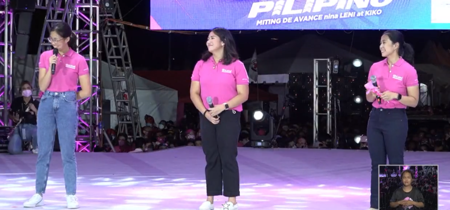 richardmz13's tweet photo. Aika. Tricia. Jillian. imagine the Robredo Sisters being the official Presidential Daughters. beauty with brains. empowered, modern young Filipinas. unique in their own special ways. amazing role models. TARA NA IPANALO NA NATIN ITO! #MakatiisPink https://t.co/rn9AhB3seV