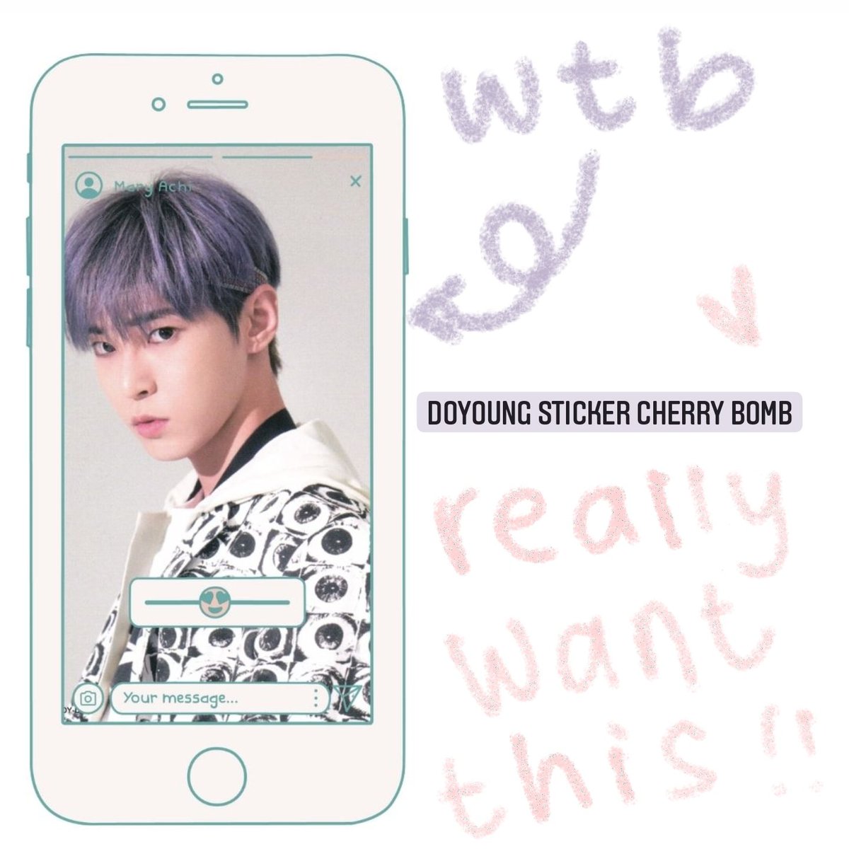 Xoxollu1's tweet photo. WTB
doyoung sticker cherry bomb
huhu cakep banget mauu😭😭🥹
#pasarNCT 
t wtb lfs nct 127 doyoung cherry bomb sticker https://t.co/zPxZiSBnsK