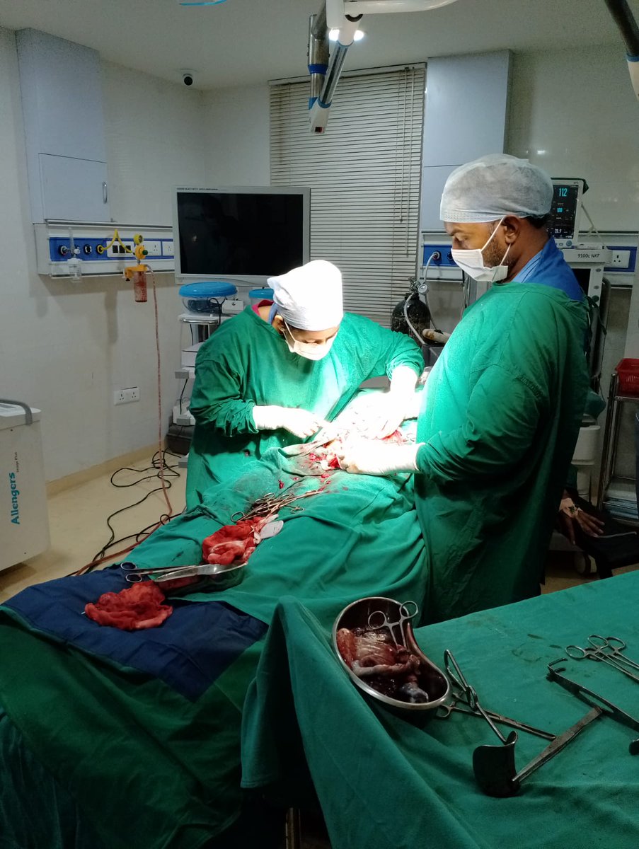 dhammahospital's tweet photo. After fully aseptic &amp; antiseptic LSCS done at 8:00 pm on 06/05/22 and the layer closed, a male baby born baby cried after birth placenta removed LSCS done by Dr mansi (Gynaecologist) Dr amit kr (pediatrician) Dr nitin kr (anth), at Dhamma
#hospital #covid #surgery  #patna #bihar https://t.co/M38Buq8j8P