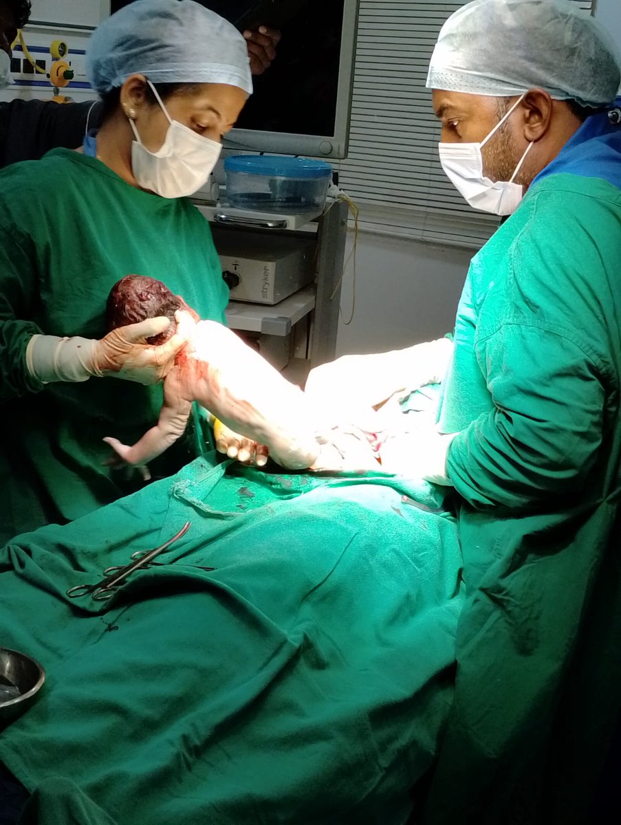 dhammahospital's tweet photo. After fully aseptic &amp; antiseptic LSCS done at 8:00 pm on 06/05/22 and the layer closed, a male baby born baby cried after birth placenta removed LSCS done by Dr mansi (Gynaecologist) Dr amit kr (pediatrician) Dr nitin kr (anth), at Dhamma
#hospital #covid #surgery  #patna #bihar https://t.co/M38Buq8j8P