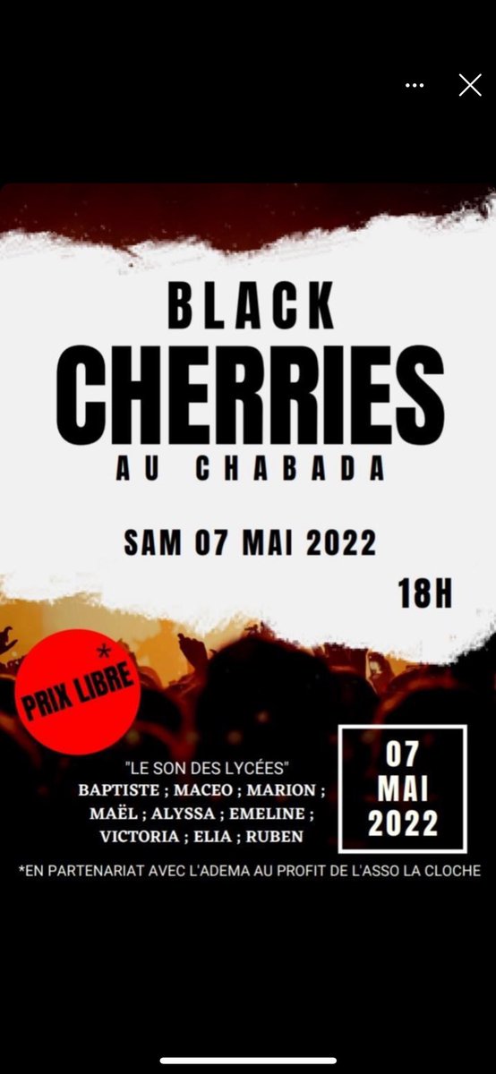 a_L_e_X_o_U's tweet photo. Concert de ma fille et ses copains au @lechabada a #angers ce soir prix libre, l’intégralité des sommes récoltées seront reversées à l’association @LaClocheAsso 😍 https://t.co/y9S6DU1K6y