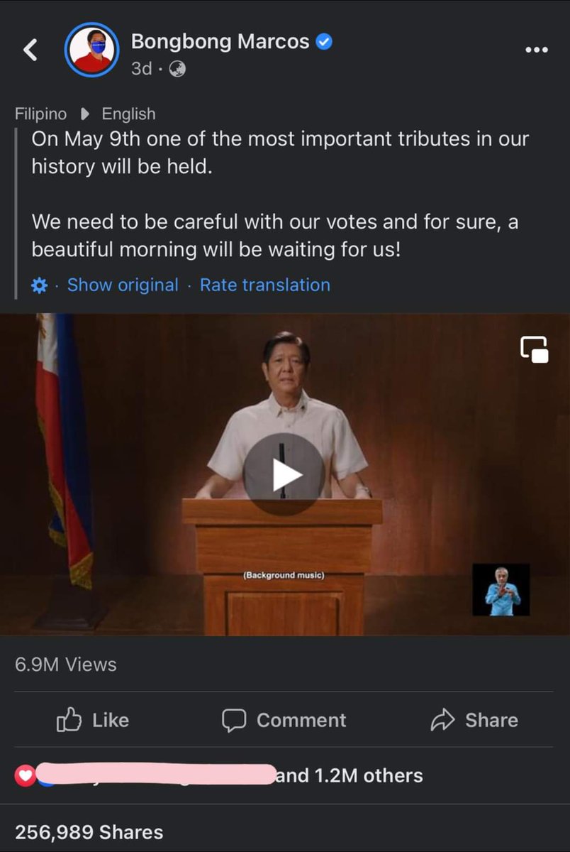MissHugotera's tweet photo. 6.9M views + 1.2M reactions and counting! Congratulations, President @bongbongmarcos ! ❤️💚

#BringBackMarcos 
#MarcosDuterte2022 https://t.co/Rzz5VF9fG7