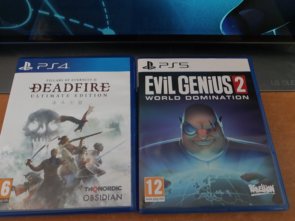 the_tigarrr's tweet photo. Two new games in my library! 😍 Evil Genius 2: World Domination and Pillars of Eternity II Deadfire - Ultimate Edition! 😁

#EvilGenius2, #PillarsofEternityIIDeadfire, #PlayStation5, #PlayStation https://t.co/ZhcQbtEUi4