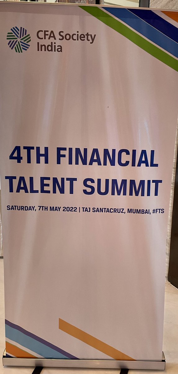 AratiPorwal's tweet photo. Always a pleasure to interact with budding CFA Charterholders and watch their ambitions being fuelled. @CFASocietyIndia’s Financial Talent Summit is back as an in person event. So happy to be part of it . https://t.co/P2aXmOk4em