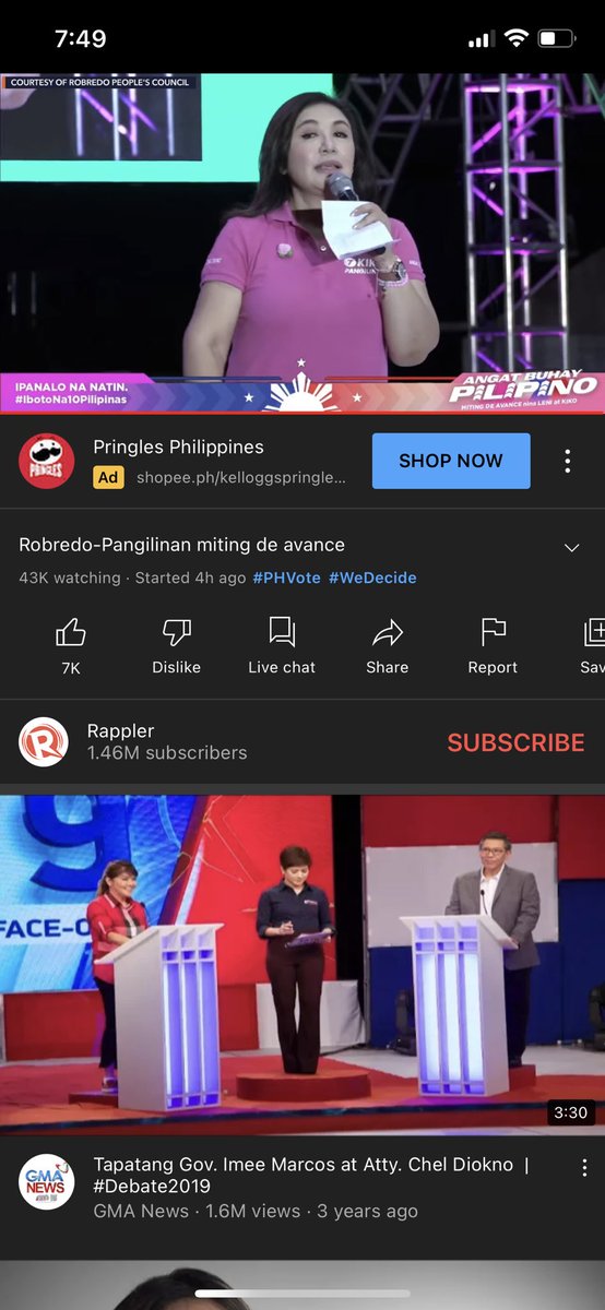 _drewable's tweet photo. Grabe ang reach ng Miting De Avance ni VP Leni!Almost 255k watching online plus 450k (as of 6:30pm) in #MakatiIsPink Almost 705k din yun! #Ipana7oNa10ParaSaLahat https://t.co/Tj0HsuUWkT