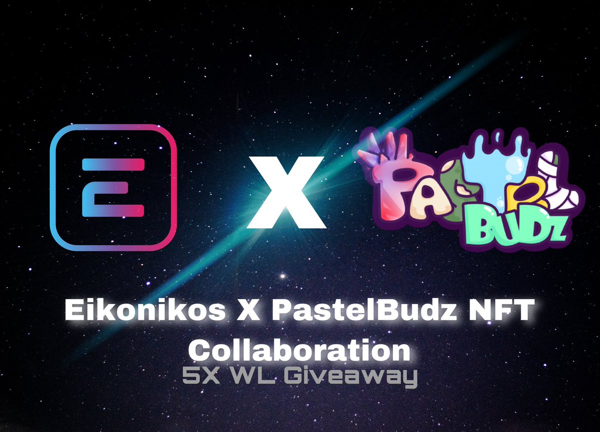 PastelBudz's tweet photo. We are happy to celebrate the upcoming Eikonikos launch! 
5 WL spots up for grabs !

In order to qualify:
-Retweet
-Follow @PastelBudz &amp; @Eikonikos_HQ 
- Join Eik Discord : https://t.co/NbFXmWK0yj
- Tag 3 friends

Ends in 24 hours. Goodluck. https://t.co/Z1MXFstiMs