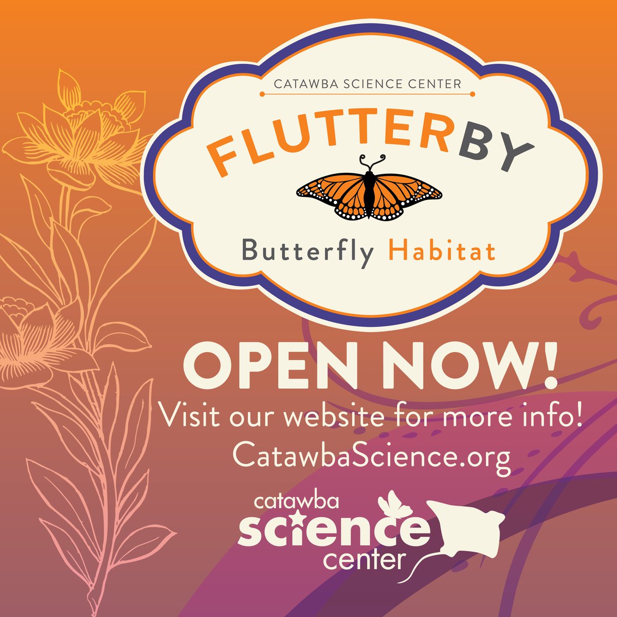 cscscience's tweet photo. #CatawbaScienceCenter's Flutterby Butterfly Habitat is NOW OPEN! Stop by the outdoor courtyard to see the magical #CSCButterflies habitat. Learn, grow, &amp; make memories at the Science Center!

#CSCScience #HickoryNC #828 #828isGreat #MyCatawbaCounty #Science #Education #STEM https://t.co/5rEC8L8htZ