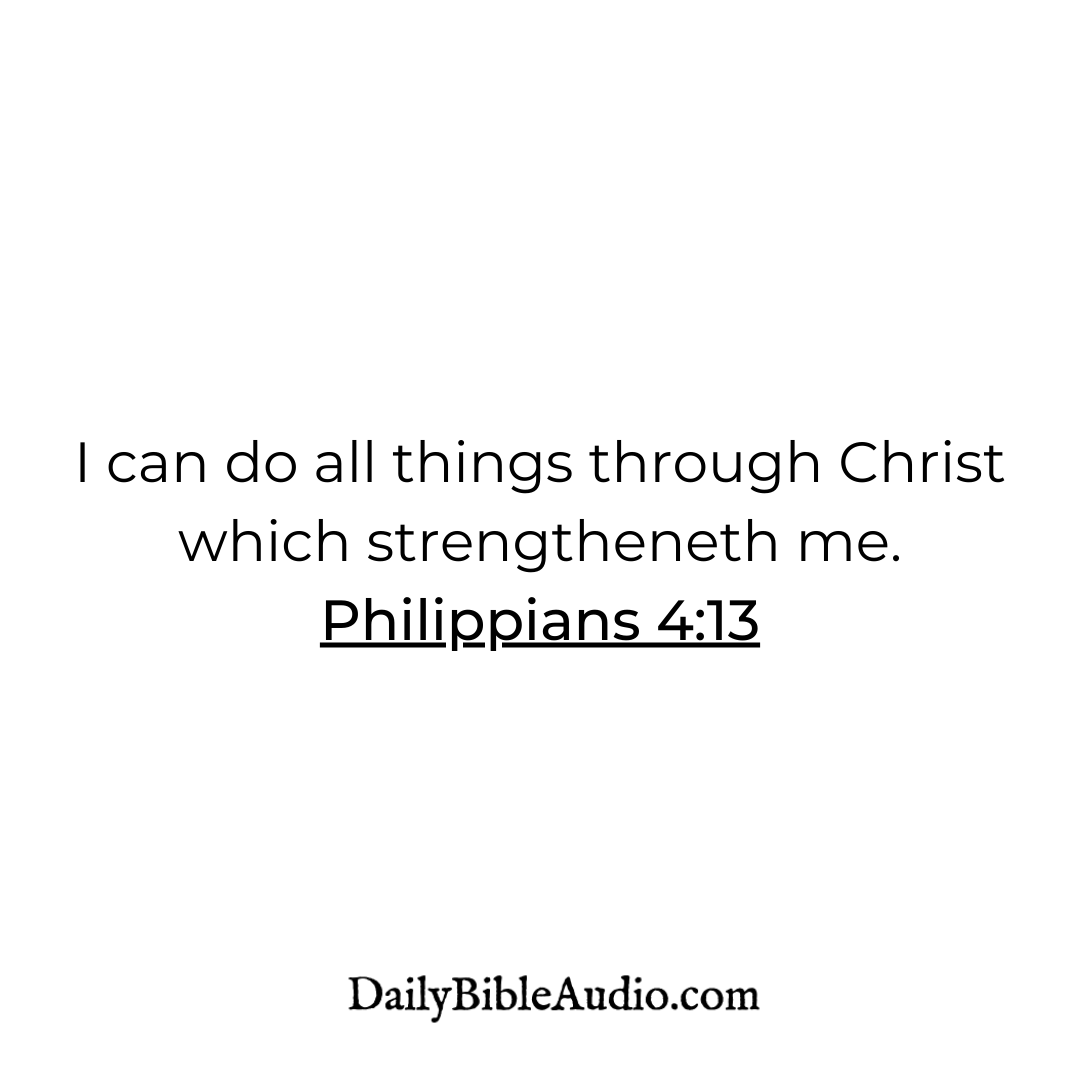 DailyBibleAudi1's tweet photo. Amen! You can do all things through Jesus! 💪
.
.
.
#scripturedaily #biblequoteoftheday #bibleisthebest #biblequote #biblewomen #biblereader #bibledoers #biblesandcoffee #kjvbeliever #biblepages #scriptureoftheweek #dailybibleaudio #bibleproverbs #biblestudyplan #bibleministry https://t.co/u3raEz5mPc