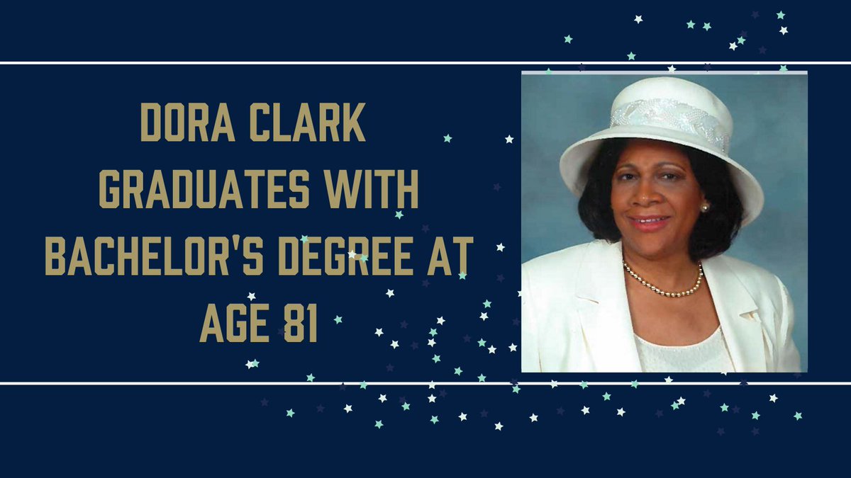 uakron's tweet photo. Congratulations Dora Clark, who receives her bachelor's degree today! This 81-year old is fueled by learning and has served as a great resource to her fellow students. 🎓
⬇️
https://t.co/VRuJykT39u https://t.co/useZIGVKec