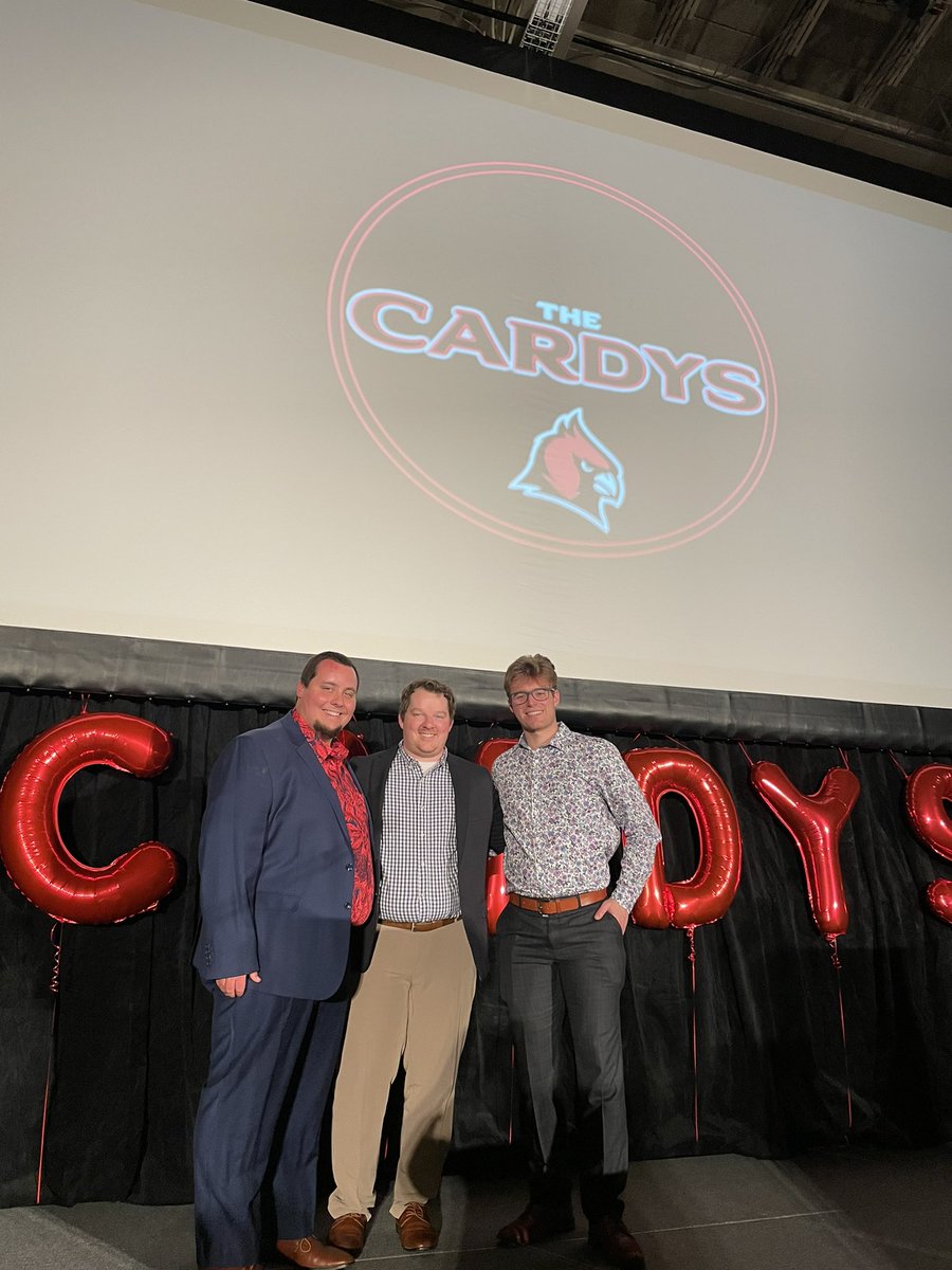 MKorte7815's tweet photo. I’ll take my crew over your crew every day of the week! Blessed that I get to call these two not only my @CUAACardinals coworkers, but my friends.

#GoCards https://t.co/rfBbAKDxPI