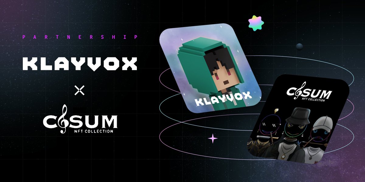 CISUM_nft's tweet photo. ✨CISUM X KlayVox 파트너십 체결 ✨

[협업내용]
- 업커밍사이트 홍보 마케팅 협업
- 커뮤니티 활성화를 위한 교류
- 추후 CISUM X KlayVox 아트콜라보 제작

웹사이트: https://t.co/ZS55MmA7AP
디스코드: https://t.co/R1qLhBLhZh
트위터: https://t.co/1xIxkvDFlY https://t.co/NJrU7hdJ4V