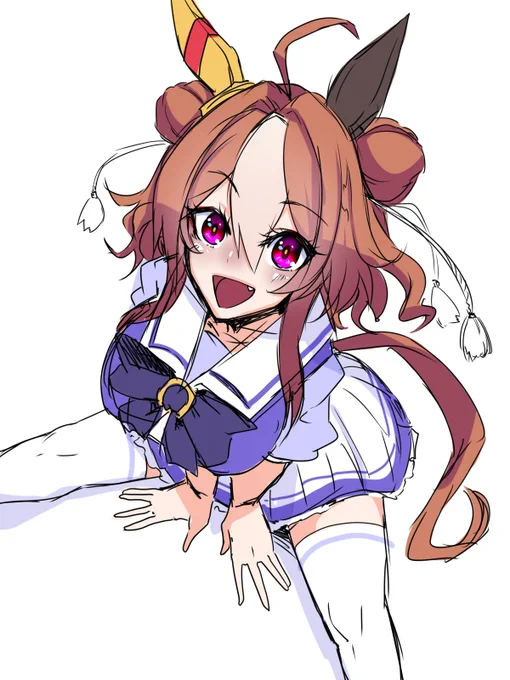 Live2Dのパーツ分けが分からなさ過ぎてウマ娘の落書きするお嬢様 
