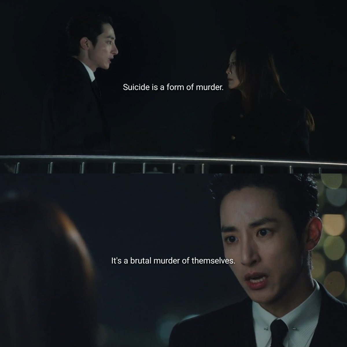 IC9661's tweet photo. Tomorrow

“Suicide is a form of murder.
It's a brutal murder of themselves.”

#Kdrama #Tomorrow #LeeSooHyuk https://t.co/rqwqxUq9Z8