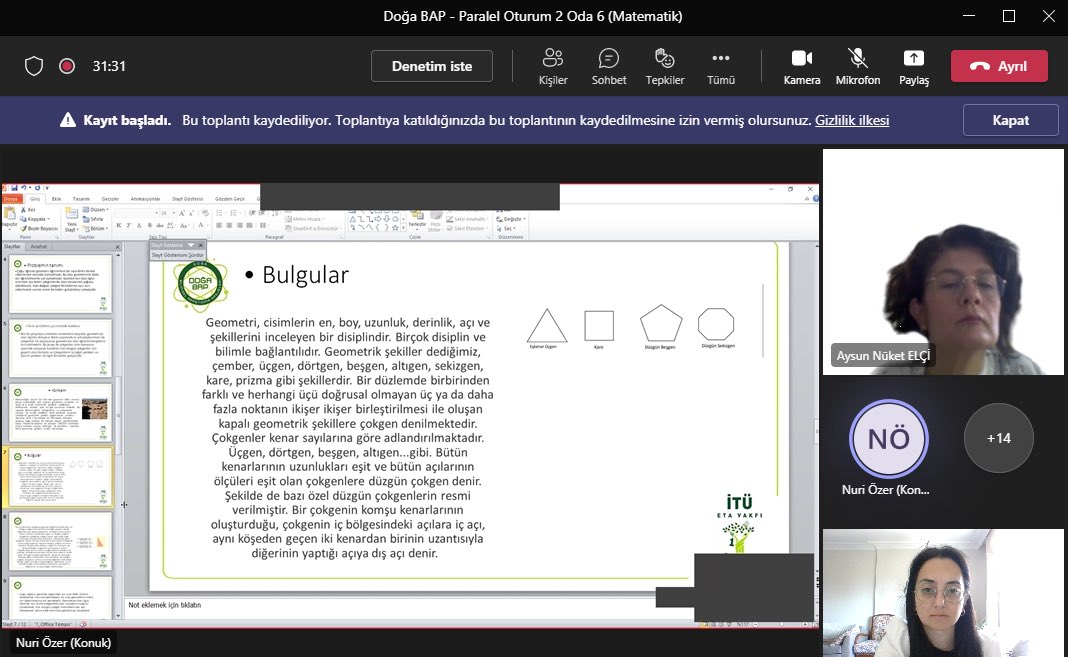 Azrafraarzu1's tweet image. 3. Uluslararası Doğa BAP Öğrenci Konferansı&apos;nın 1. Gün Matematik ikinci oturumu tamamlandı. @aysunnuketelci hocama teşekkürler🌸🙏🏻 #doğamızdamatematikvar❤️
#DoğaBap #KüreselAmaçlar #HareketeGeç 
@DogaOkullari @undpturkiye @Doga_BAP